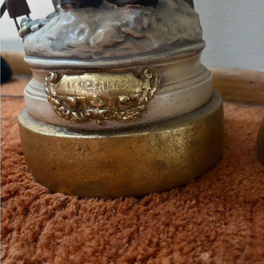 August Moreau spelter lamp turn of century - Picture 3 of 12